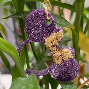 Handmade Rapunzel Inspired Minnie Ears Keychain